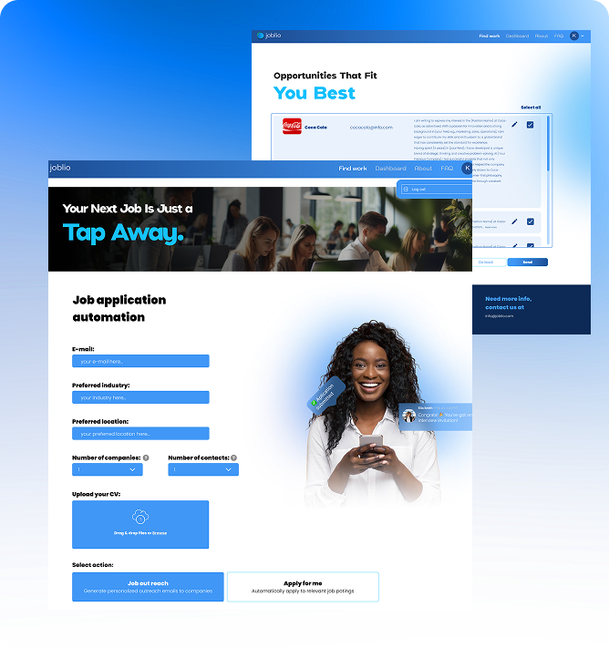 Joblio platform dashboard